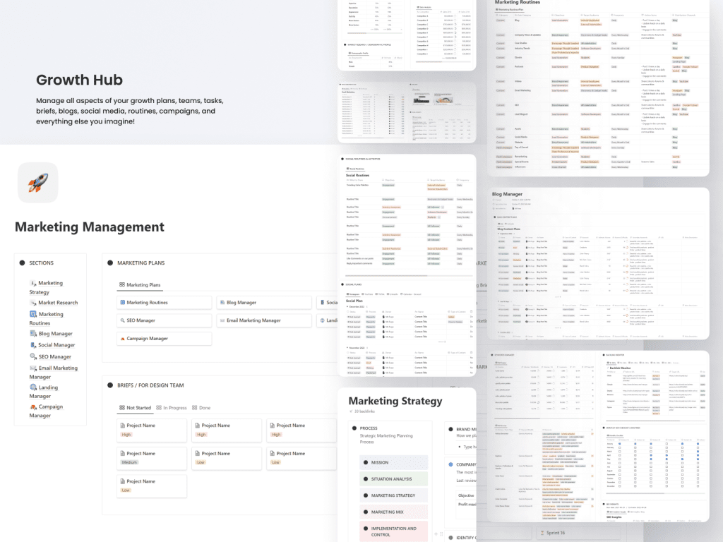 Content calendar template