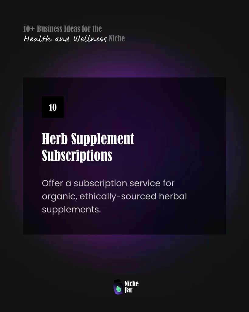 Herbal Supplement Subscription