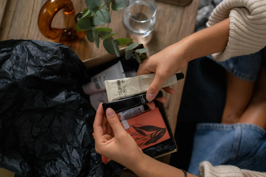 Subscription box filled with natural skincare and bath products